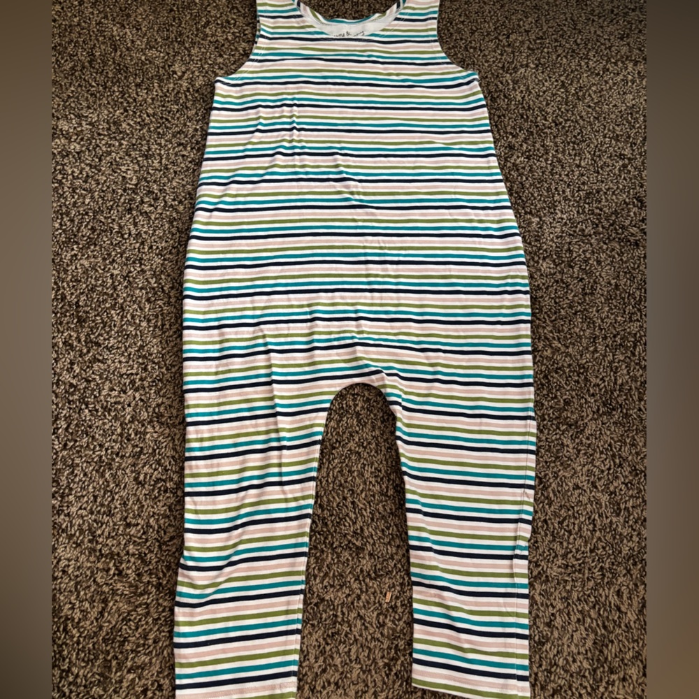 Striped Sleeveless Kids One-Piece Romper - Multicolor